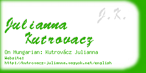 julianna kutrovacz business card