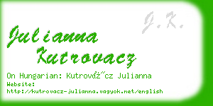 julianna kutrovacz business card